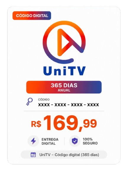 Recarga UniTV Anual 365 dias