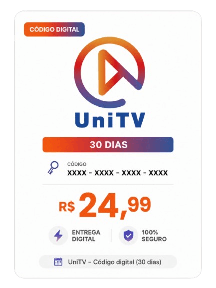 Recarga UniTV Mensal 30 dias