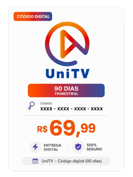 Recarga UniTV Trimestral 90 dias